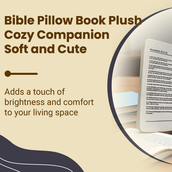 The Holy Bible Pillow Plush - Book Shape, Openable, Cozy