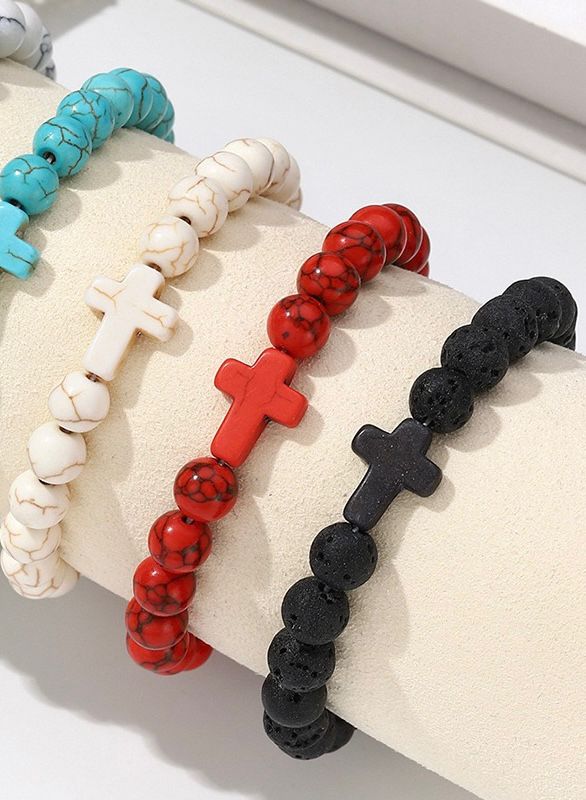 Cross Beaded Faith Bracelet