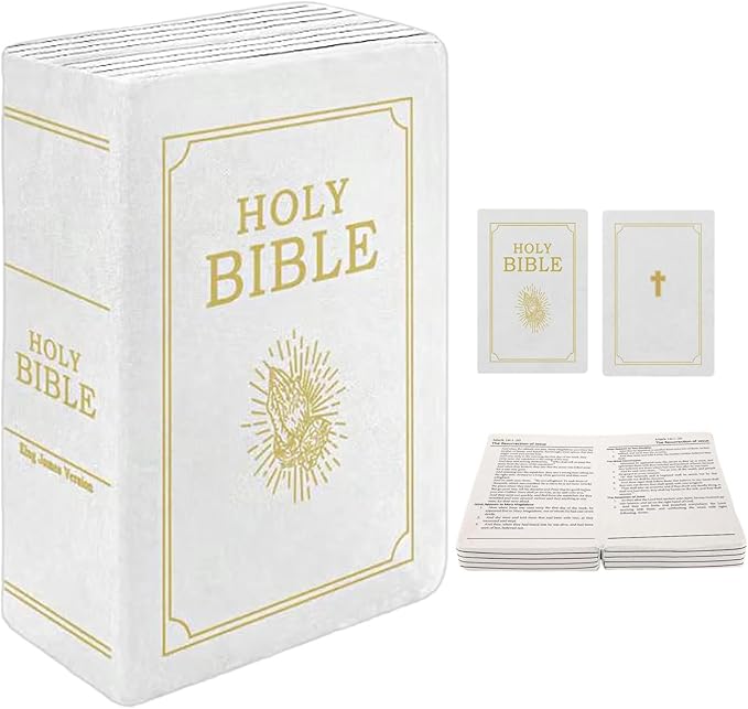 The Holy Bible Pillow Plush - Book Shape, Openable, Cozy
