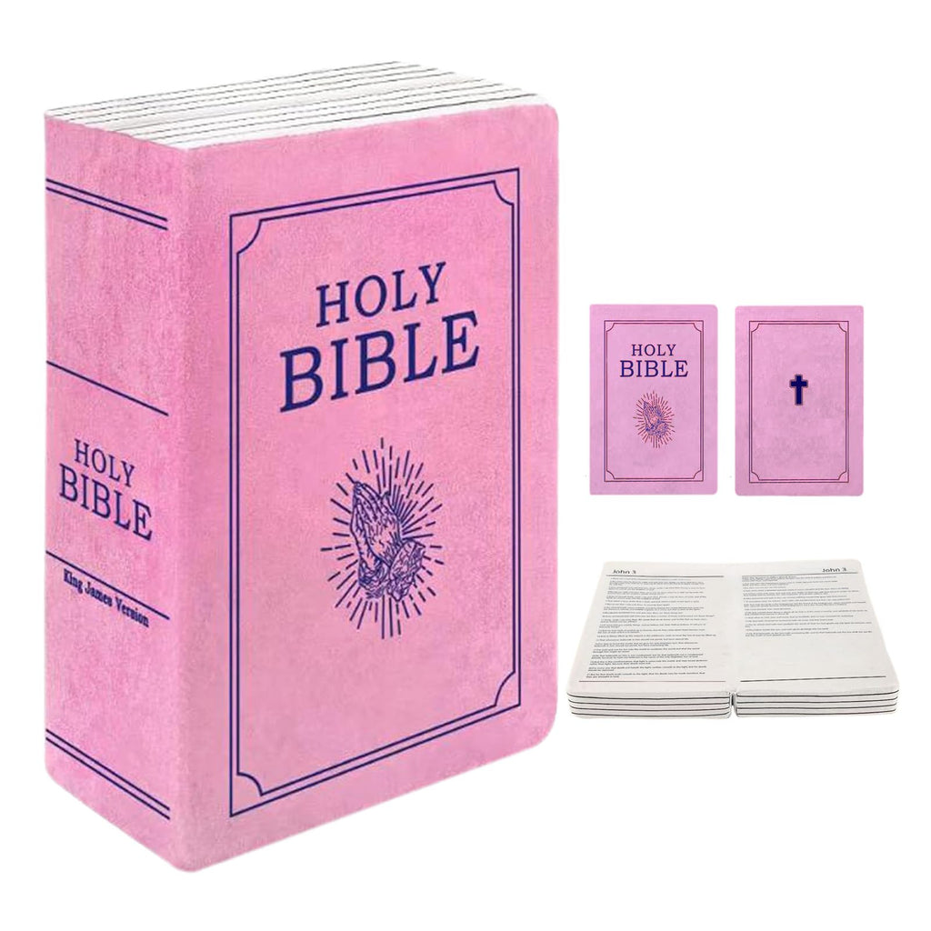 The Holy Bible Pillow Plush - Book Shape, Openable, Cozy