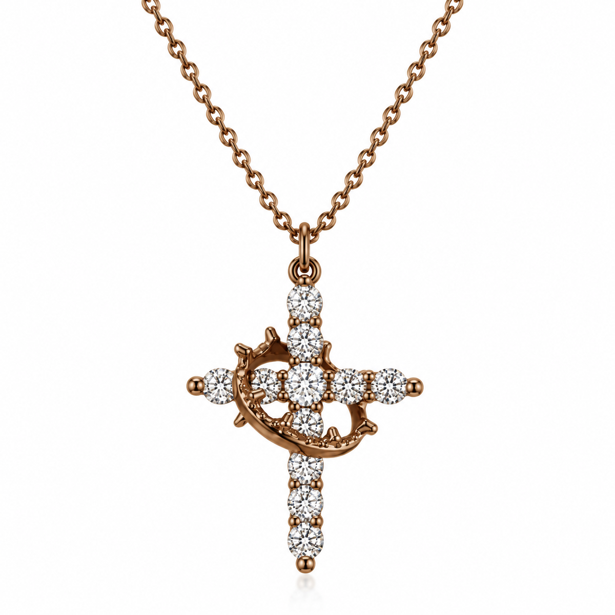 Crowned Cross Necklace