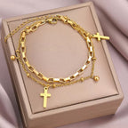 The Holy Cross Layered Bracelet