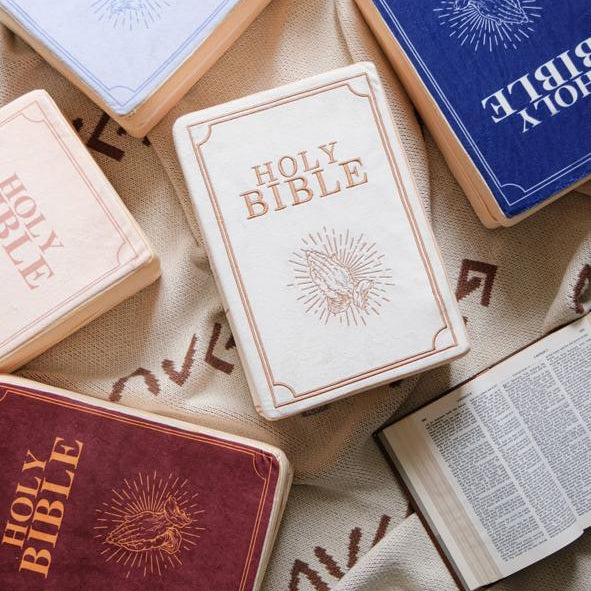 The Holy Bible Pillow Plush - Book Shape, Openable, Cozy