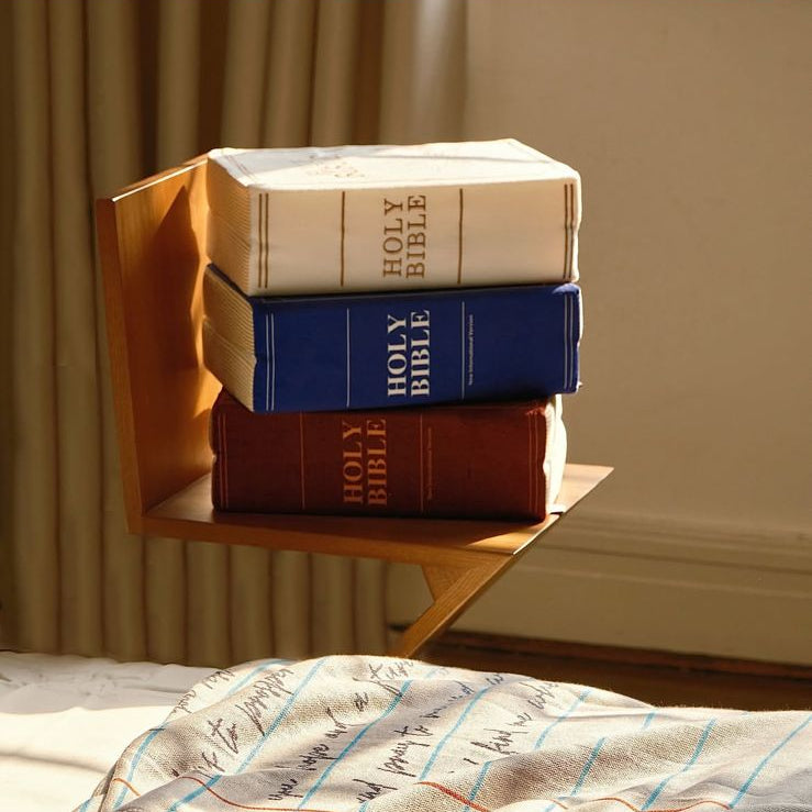 The Holy Bible Pillow Plush - Book Shape, Openable, Cozy