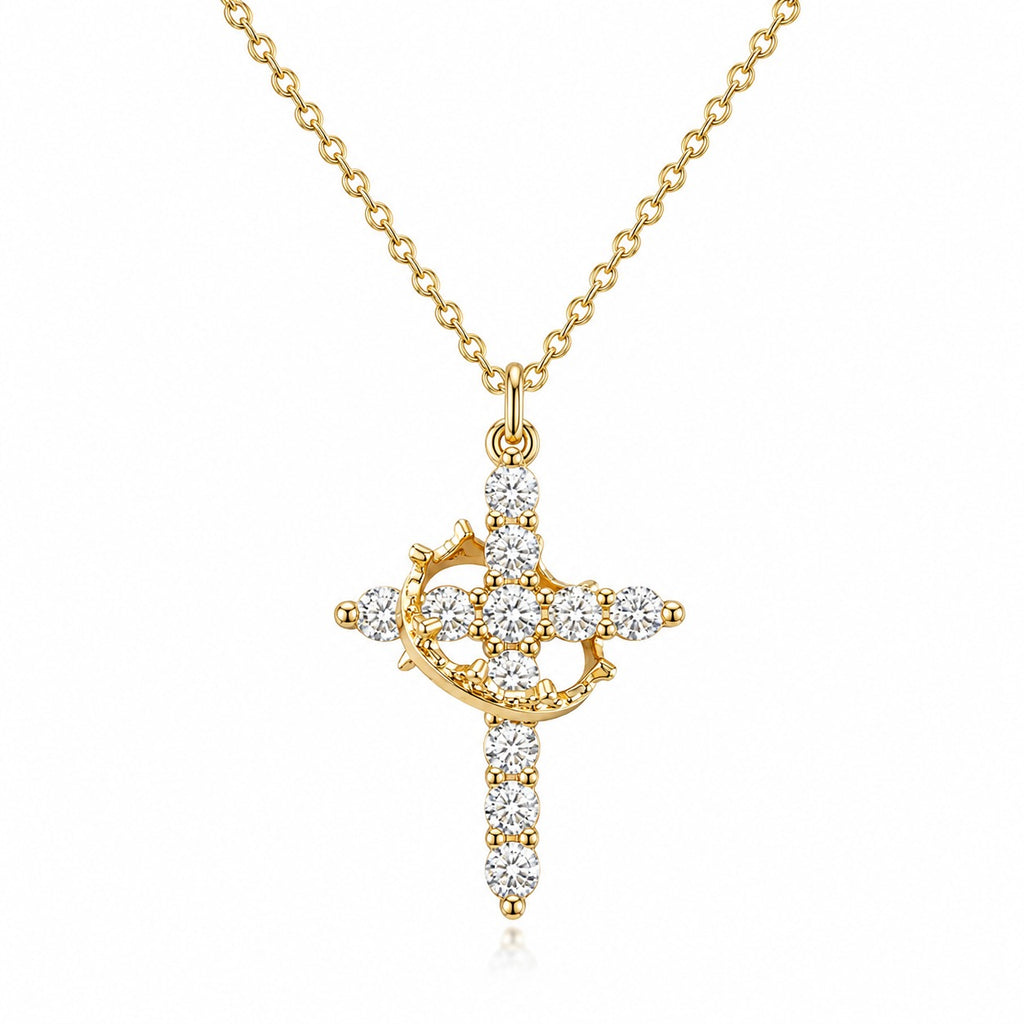 Crowned Cross Necklace