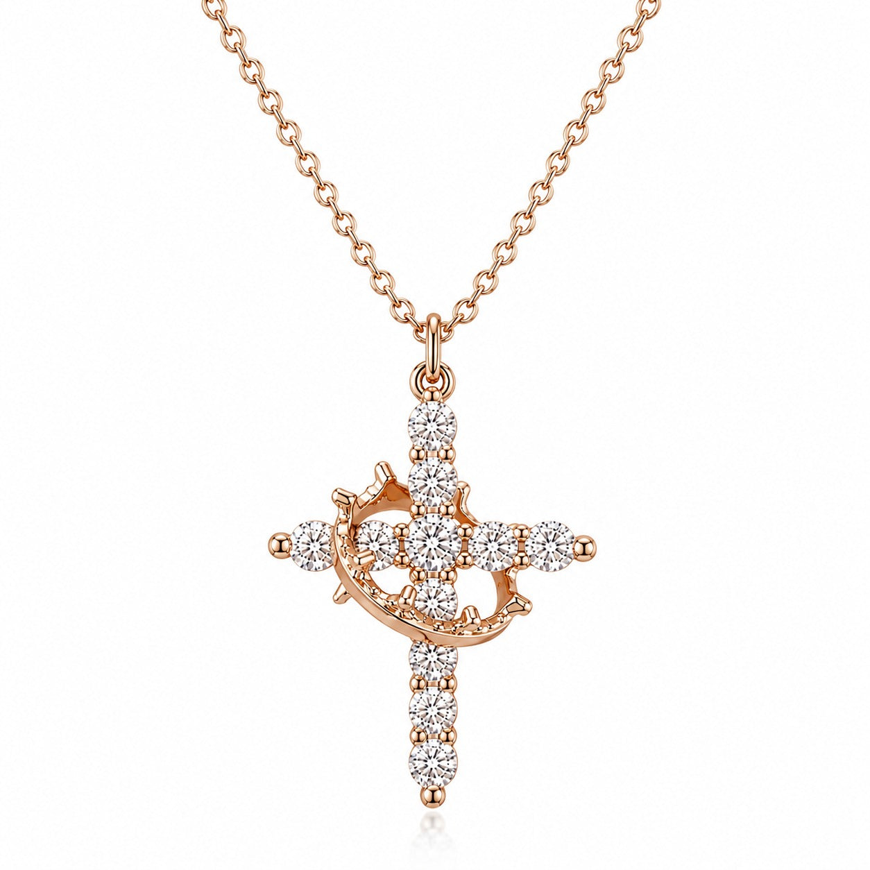 Crowned Cross Necklace