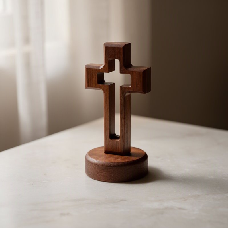 The Holy Cross - Wooden Tabletop Cross