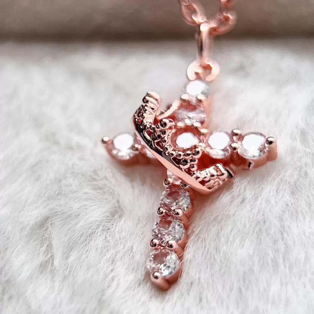 Crowned Cross Necklace