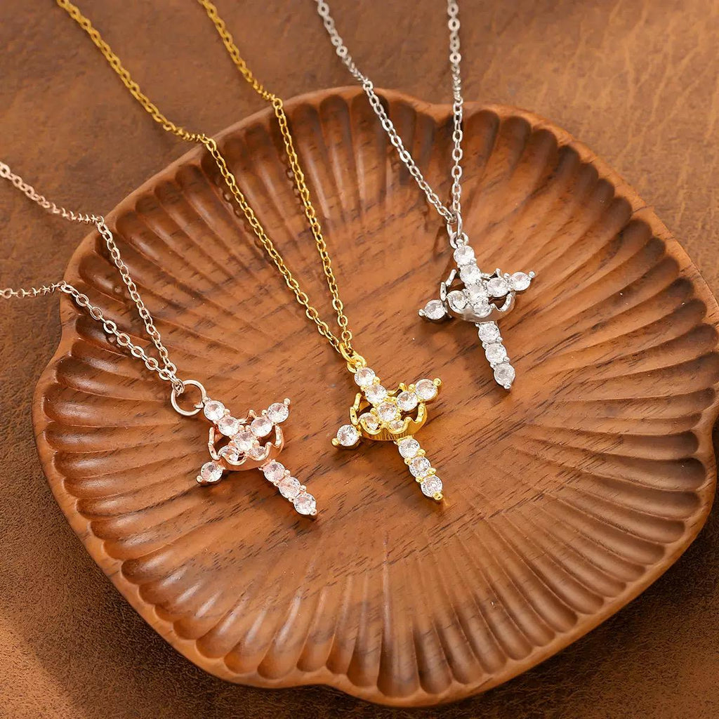 Crowned Cross Necklace