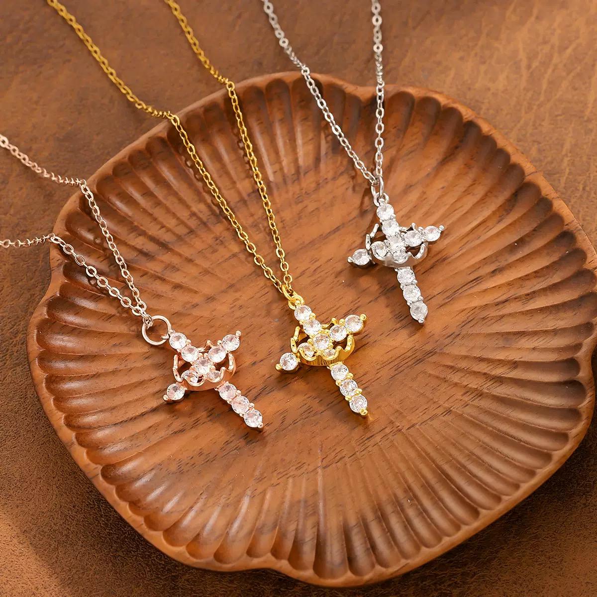 Crowned Cross Necklace